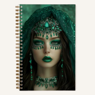 Lady Emerald 5.5" x 8.5" SpiralNotebook Notizbuch