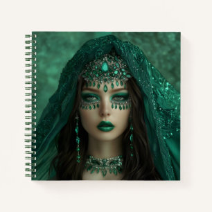 Lady Emerald 8.5 x 8.5 SpiralNotebook Notizbuch