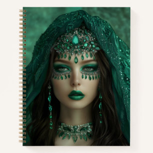 Lady Emerald Spiral Notebook Notizbuch