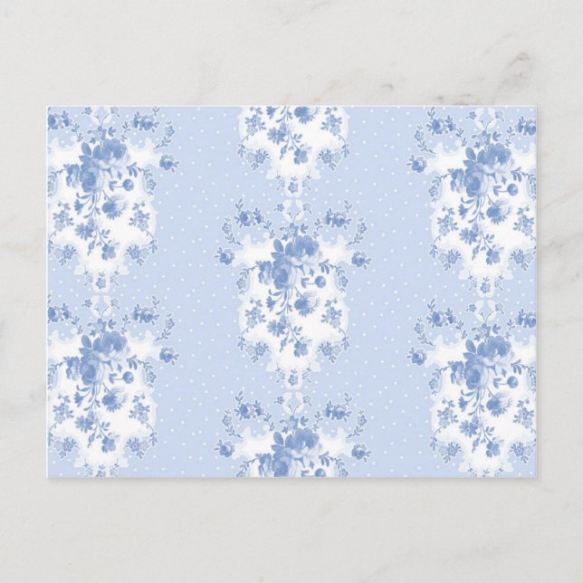 Lady Enid Postcards in Blaubeerblau Postkarte (Vorderseite)