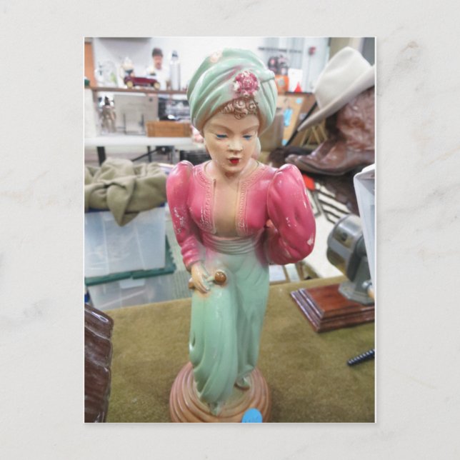 Lady Figurine Postkarte (Vorderseite)