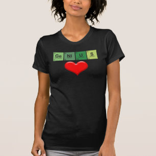 Lady Genius Love - Periodic table of elements. T-Shirt