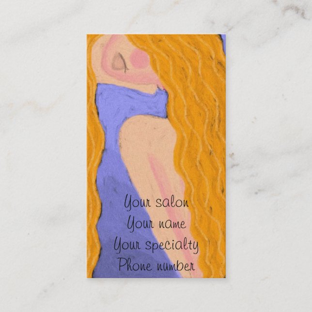 Lady Godiva Hair Stylist Business Card Terminkarte (Vorderseite)