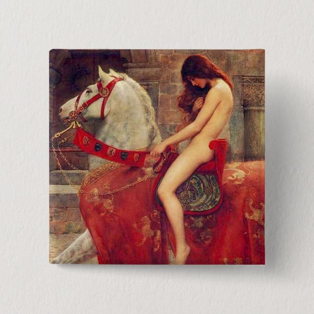 Lady Godiva-Knopf Button (Vorderseite)
