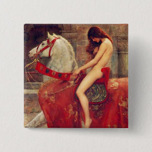 Lady Godiva-Knopf Button