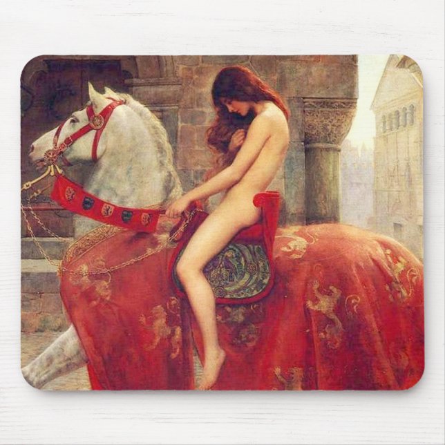 Lady Godiva-Mausunterlage Mousepad (Vorne)