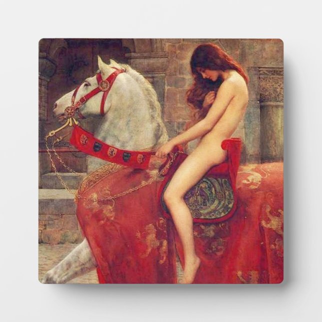 Lady Godiva Platte Fotoplatte (Vorderseite)