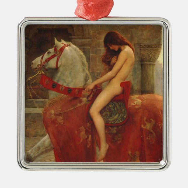 Lady Godiva-Verzierung Ornament Aus Metall (Vorne)