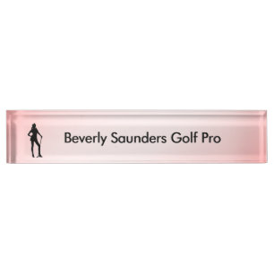 Lady Golf Pink Sport Namensplakette
