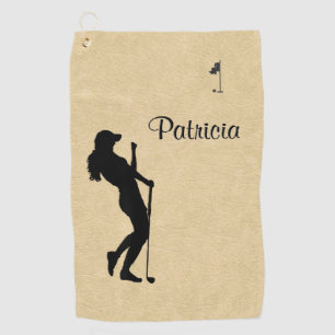 Lady Golf Sport Design Leather Look Golfhandtuch