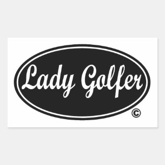 Lady Golfer decal Rechteckiger Aufkleber