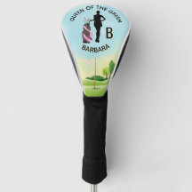 Lady Golfer Golfplatz Individuelle Name 3-D Monogr