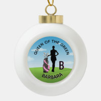Lady Golfer Golfplatz Individuelle Name 3-D Monogr