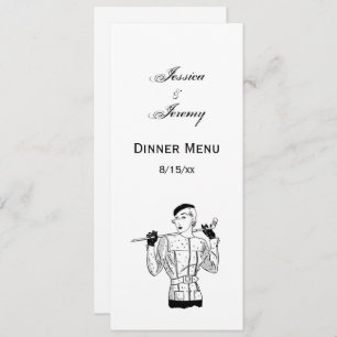 Lady Golfer mit Golf Club der 30er Jahre Einladung