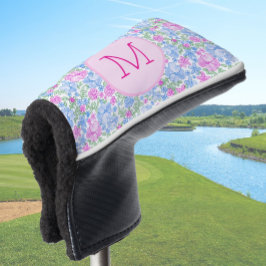 Lady Golfer Pink Blue Floral Preppy Golf Headcover