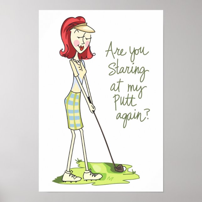 Lady Golfer Poster (Vorne)