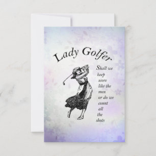 Lady Golfer RSVP Karte