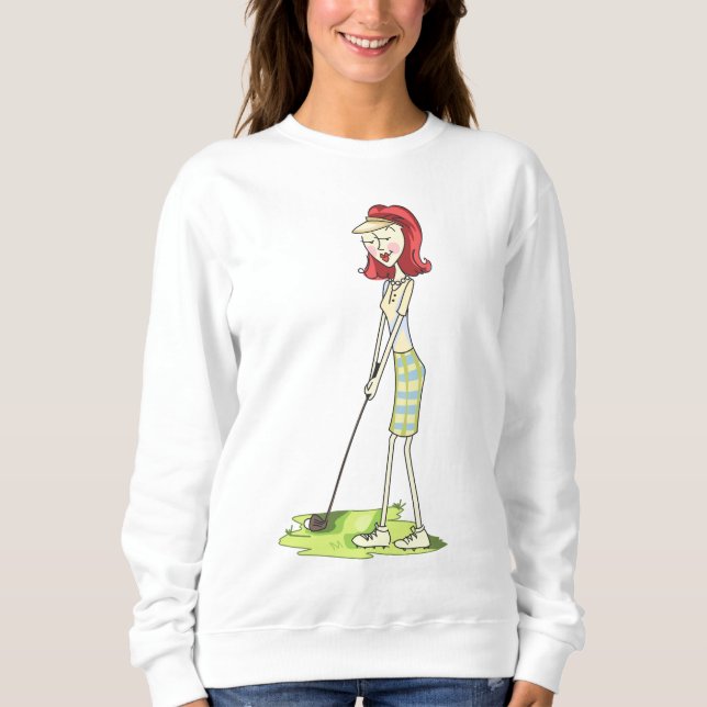 Lady Golfer Sweatshirt (Vorderseite)