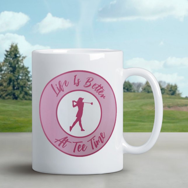Lady Golfer T-Shirt Time Sports Spaß Funny Pun Pin Kaffeetasse (Von Creator hochgeladen)