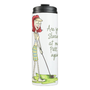 Lady Golfer Thermosbecher