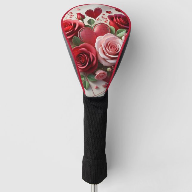 Lady Golfer Valentine's Day Golf Headcover (Vorderseite)