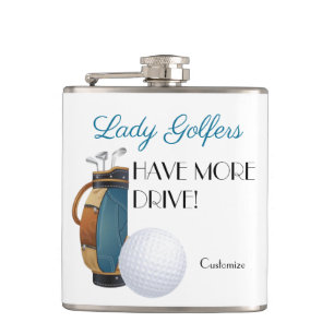 Lady Golfers haben mehr Drive Vinyl Wrapped Flask Flachmann