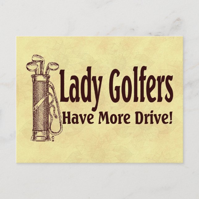 Lady Golfers Postkarte (Vorderseite)