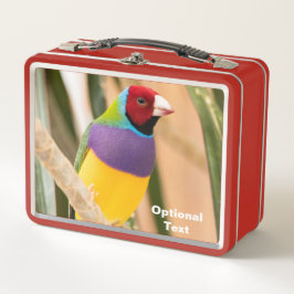 Lady Gouldian Finch Metall Brotdose