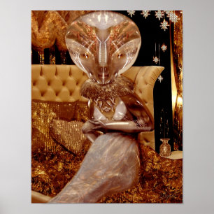 Lady Gray Print Poster