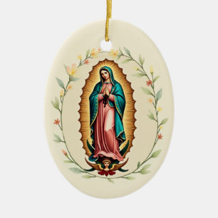 Lady Guadalupe Fest Spanische Jungfrau von Guadalu Keramik Ornament