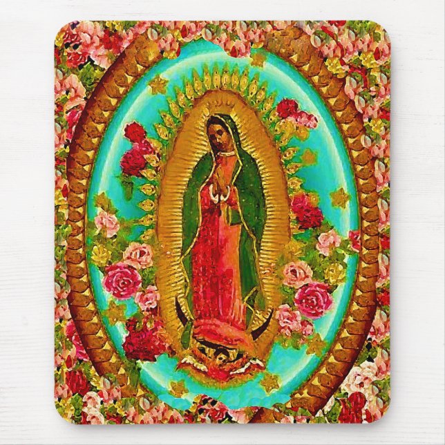 Lady Guadalupe Mexikanische St. Jungfrau Mary Mousepad (Vorne)