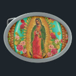 Lady Guadalupe Mexikanische St. Jungfrau Mary Ovale Gürtelschnalle<br><div class="desc">"Our Lady of Guadalupe" "Jungfrau Mary" Mexican Mexico "Native American" Katholik Bohemisch Boho Saint Goddess Christlich Indigenous Ethnic Hispanic Latina "Latin American" Spanische Kolonial Mayan Precolumbian Toltec Olmec "Nuestra Senora de Guadalupe" Catolica Espagnol Kitsch Southwest Vintag Souvenir Meine Mutter Jesus Gottesdienst Religion Weltraum Hippie-Weltfrieden</div>