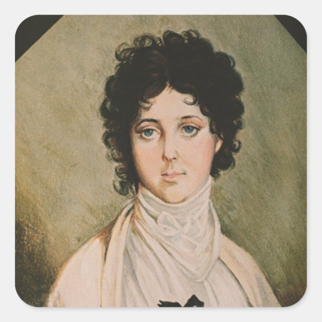 Lady Hamilton Quadratischer Aufkleber (Vorderseite)
