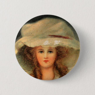 Lady Hat Button