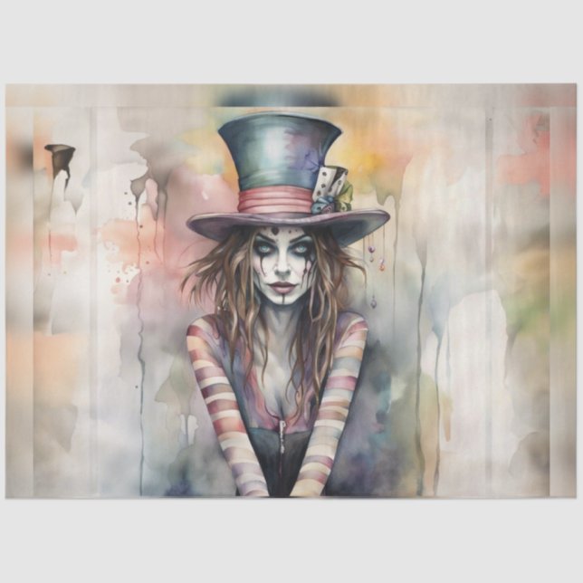 Lady Hatter Mad Hatter Alice im Wunderland Paper Seidenpapier (Vorderseite)