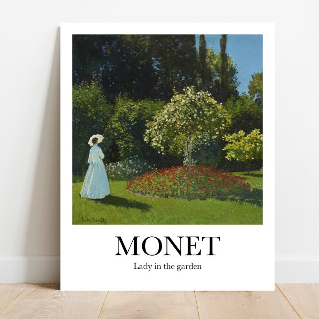 Lady im Garten von Claude Monet Poster (Impressionist Escape: Monet's "Lady in the Garden." Bring tranquility home)