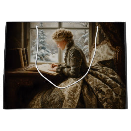 Lady im Winter Große Geschenktüte