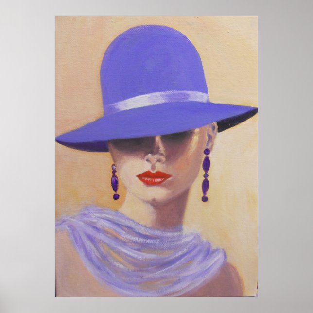 LADY IN A BLUE HAT, POSTER (Vorne)
