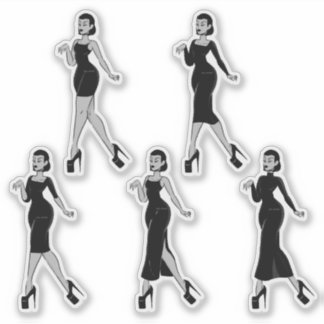 Lady in Black II Aufkleber