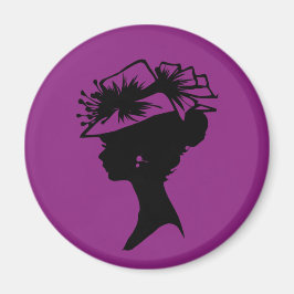Lady in einem Bonnet 35 Plum Lila AH2010 Magnet