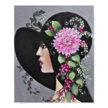 Lady in einem dekorativen Hut