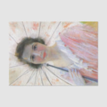 Lady in einem rosa Kleid mit Sonnenschirm (Robert 