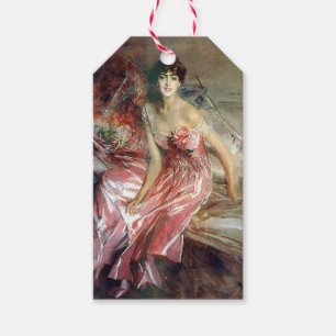 Lady in einem rosa Kleid (von Giovanni Boldini) Geschenkanhänger
