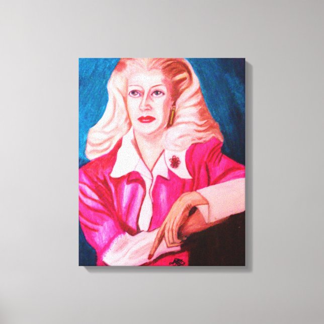 LADY IN GEWARTET Leinwand (Vorderseite)