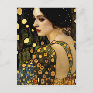 Lady in Gold Foto Print Postkarte