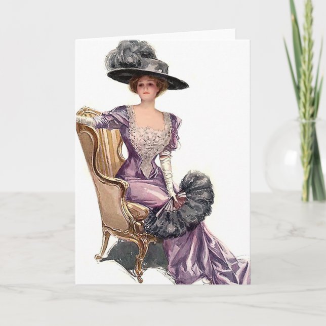 Lady in Lila Karte (Vorderseite)
