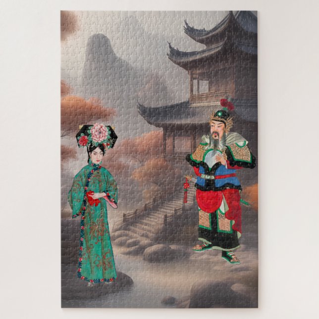 Lady in modernem Manchu-Kostüm Puzzle (Vertikal)