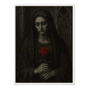 Lady in Mourning Gothic Poster