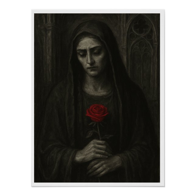 Lady in Mourning Gothic Poster (Vorderseite)