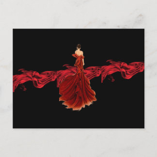 Lady in Red Postkarte